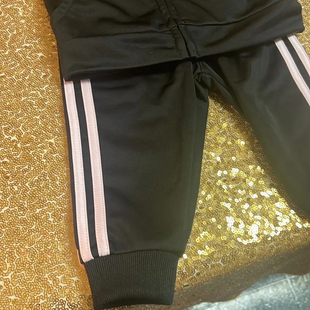 Black and Pink Adidas Track Suit - Picture 3 of 6